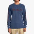 Rvca Mens Big Logo Long Sleeve Tee Moody Blue | Rvca