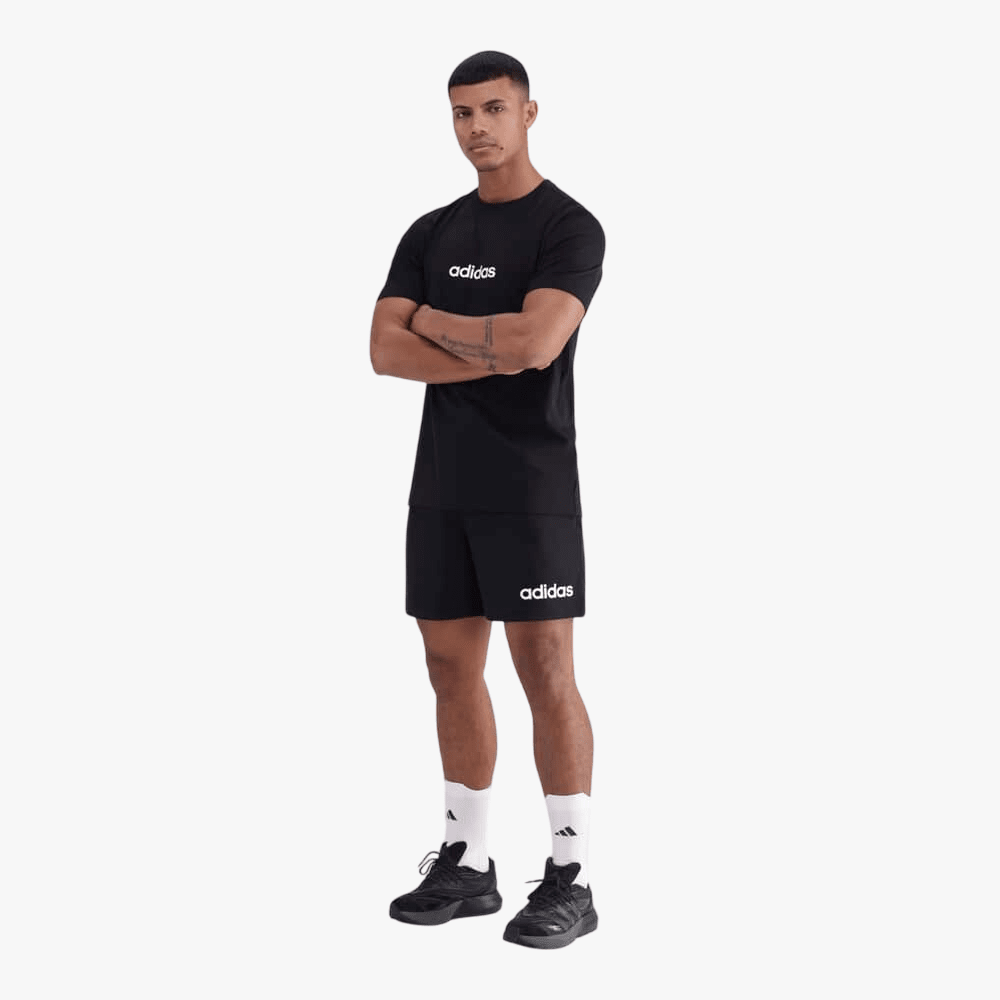 Adidas Mens Lin Sj Short Sleeve Tee Black | Adidas