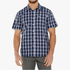 Jeep Mens Yd Check Short Sleeve Shirt Navy Blue | Jeep