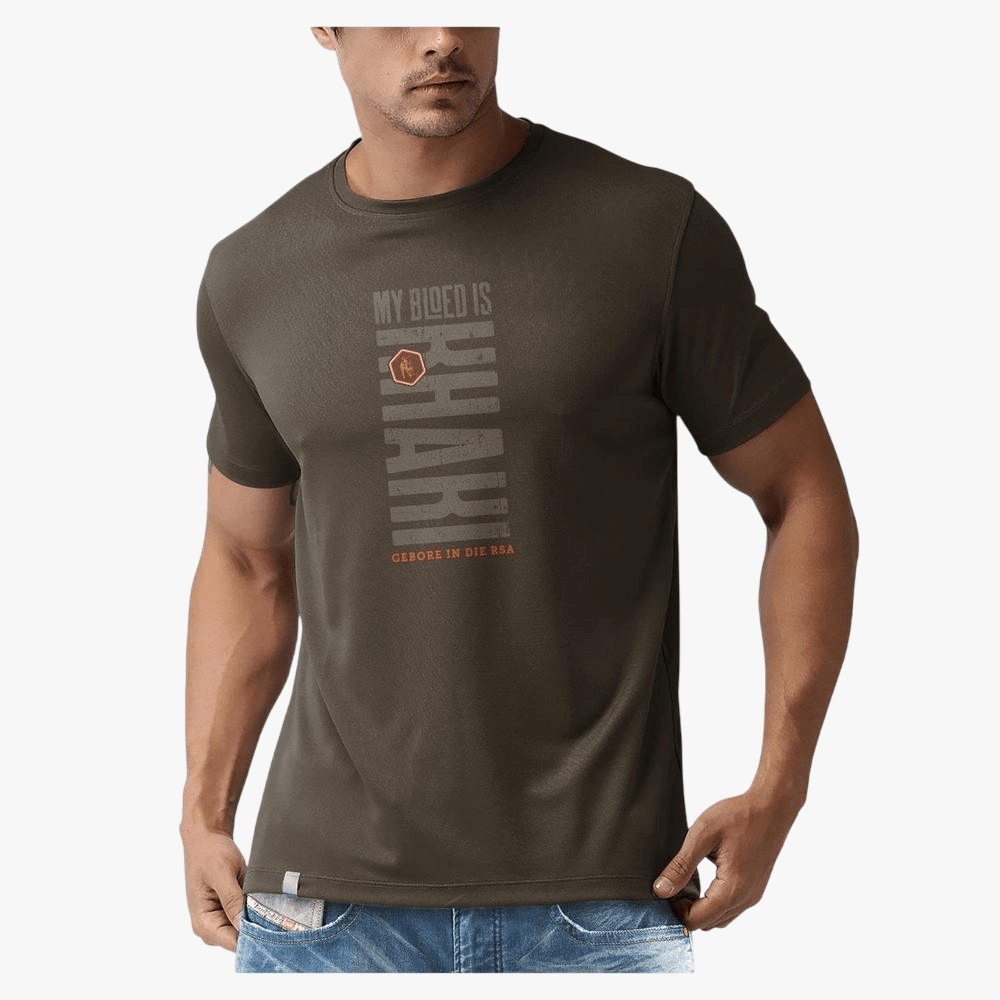 Boerboel Mens Premium Cotton Bloed Short Sleeve Tee Timber | Boerboel