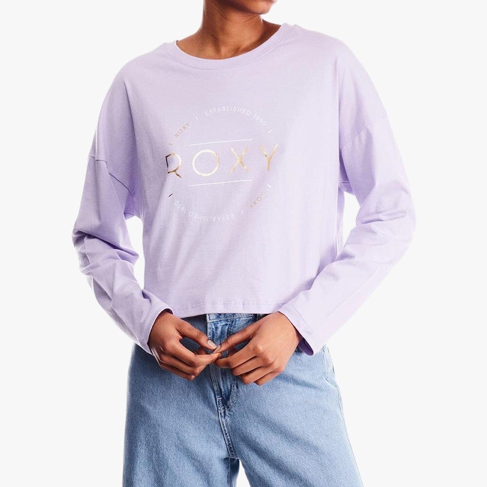 Roxy Womens Winter Noon Long Sleeve Tee Purple Rose | Roxy