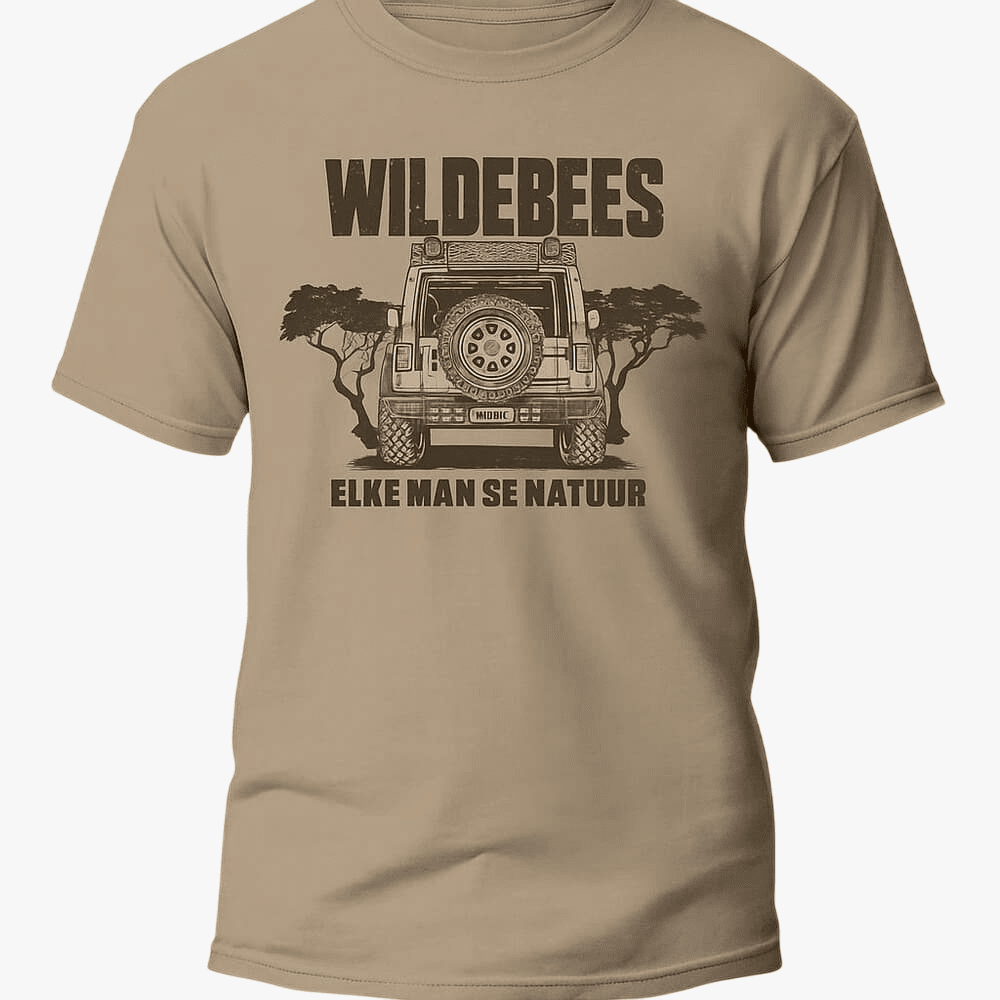 Wildebees Mens Afrika Ride Tee Desert Sand | Wildebees