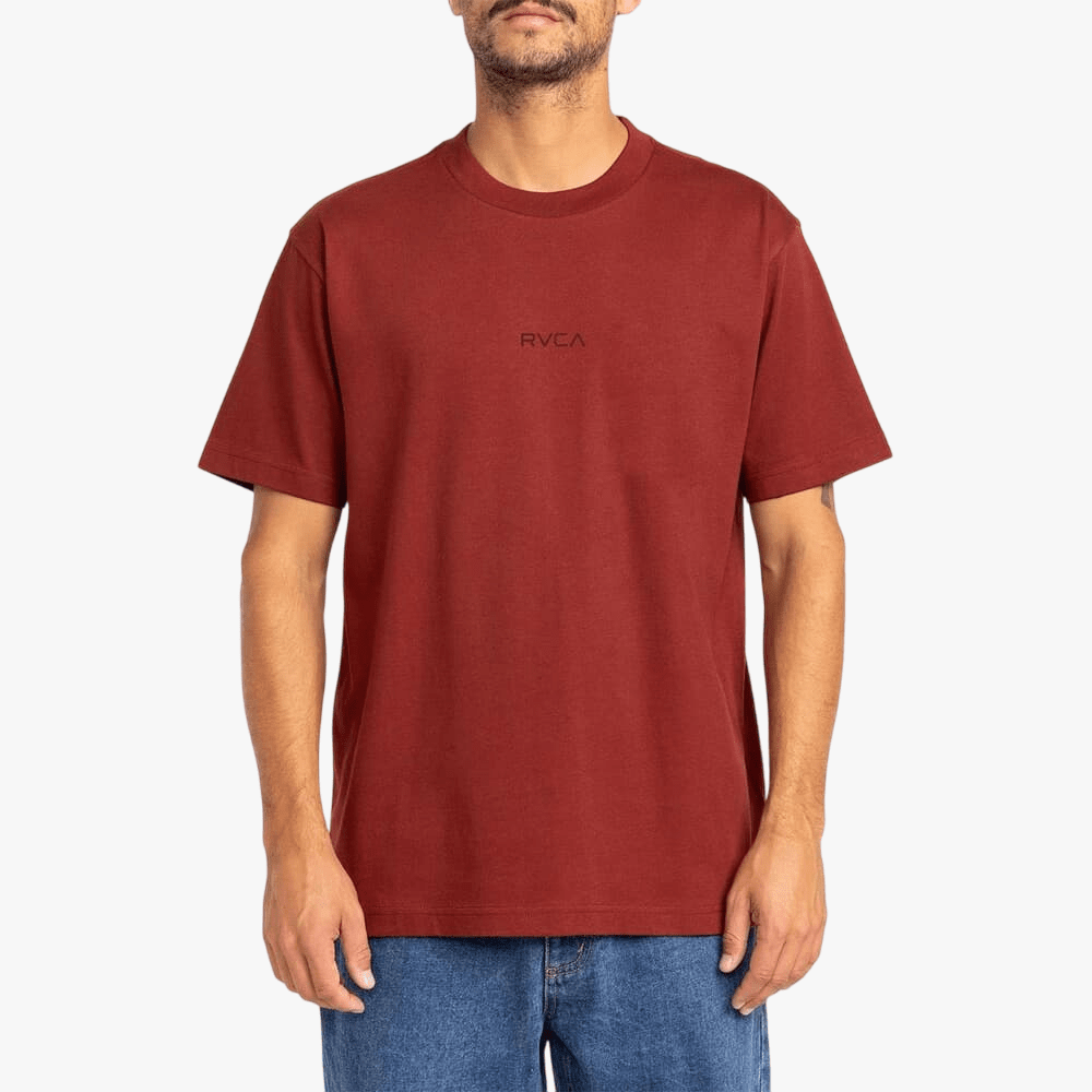 Rvca Mens Small Rvca Short Sleeve Tee Red Earth | Rvca