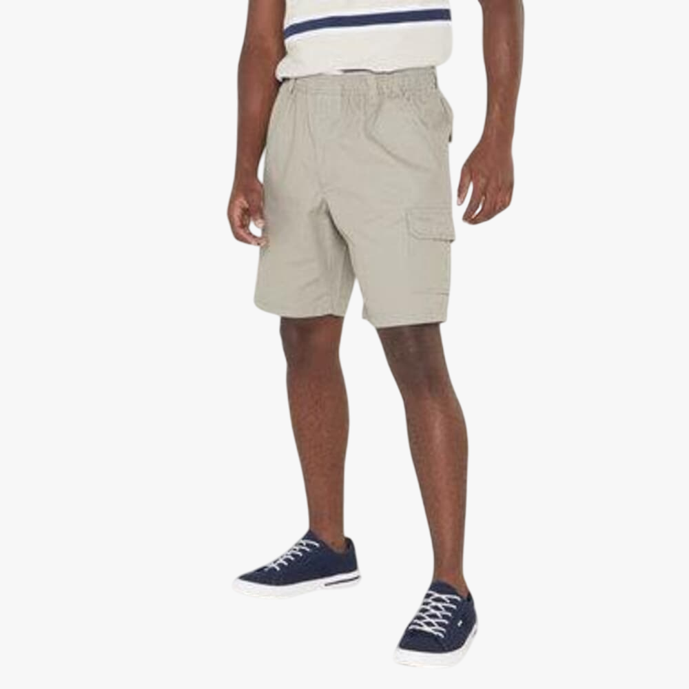 Jeep Mens Hurricane 21Cm Cargo Elasticated Short Khaki | Jeep