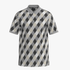 Polo Mens Small Geometric Print Mercerised Short Sleeve Golfer Navy | Polo