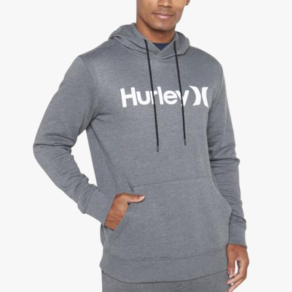 Hurley Mens One And Only Pull Over Hoody Heather Black
