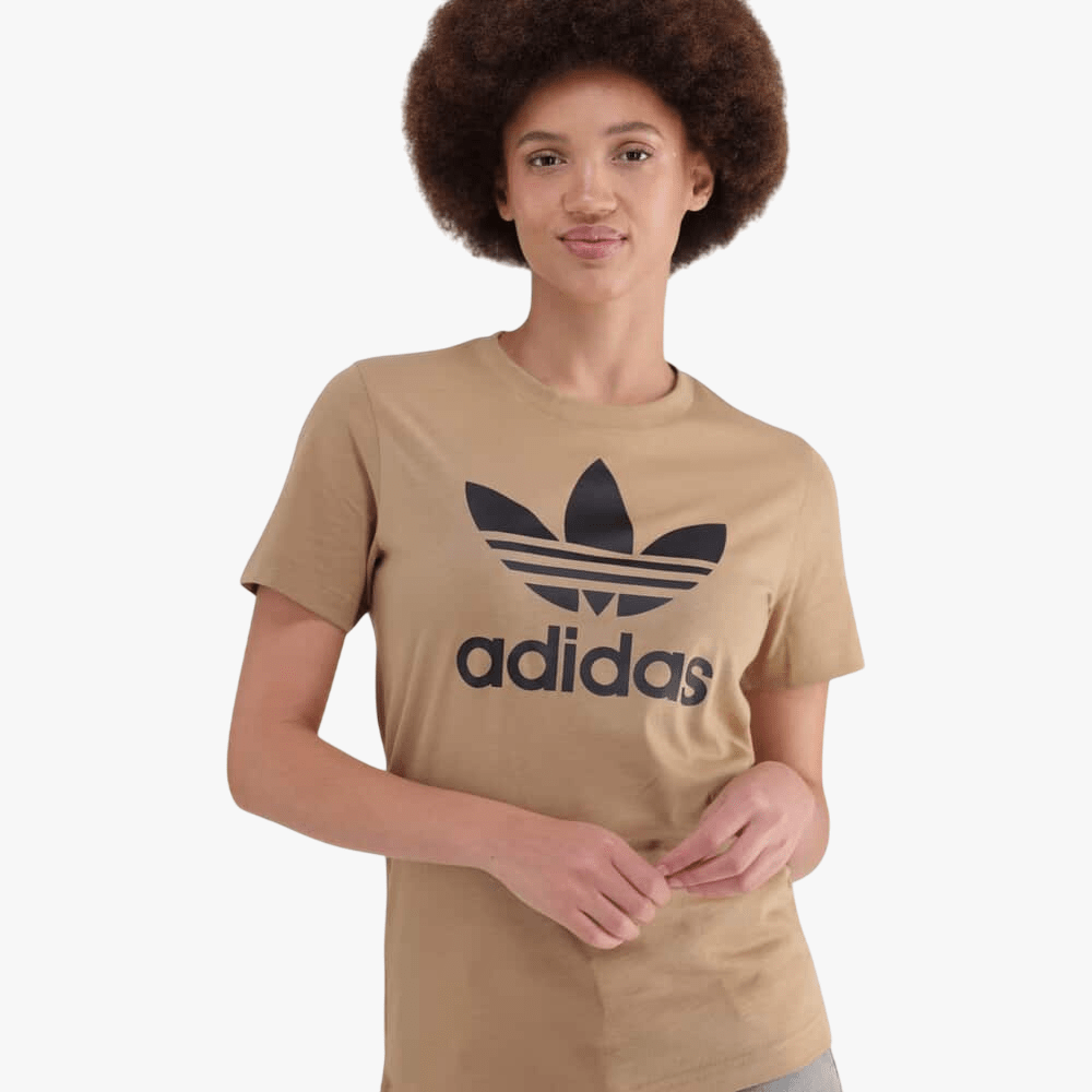 Adidas Womens Trefoil Short Sleeve Tee Cardboard | Adidas