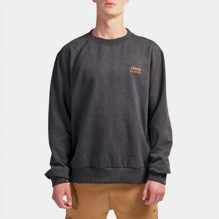 Jeep Mens Core Crew Sweater Charcoal Jeep