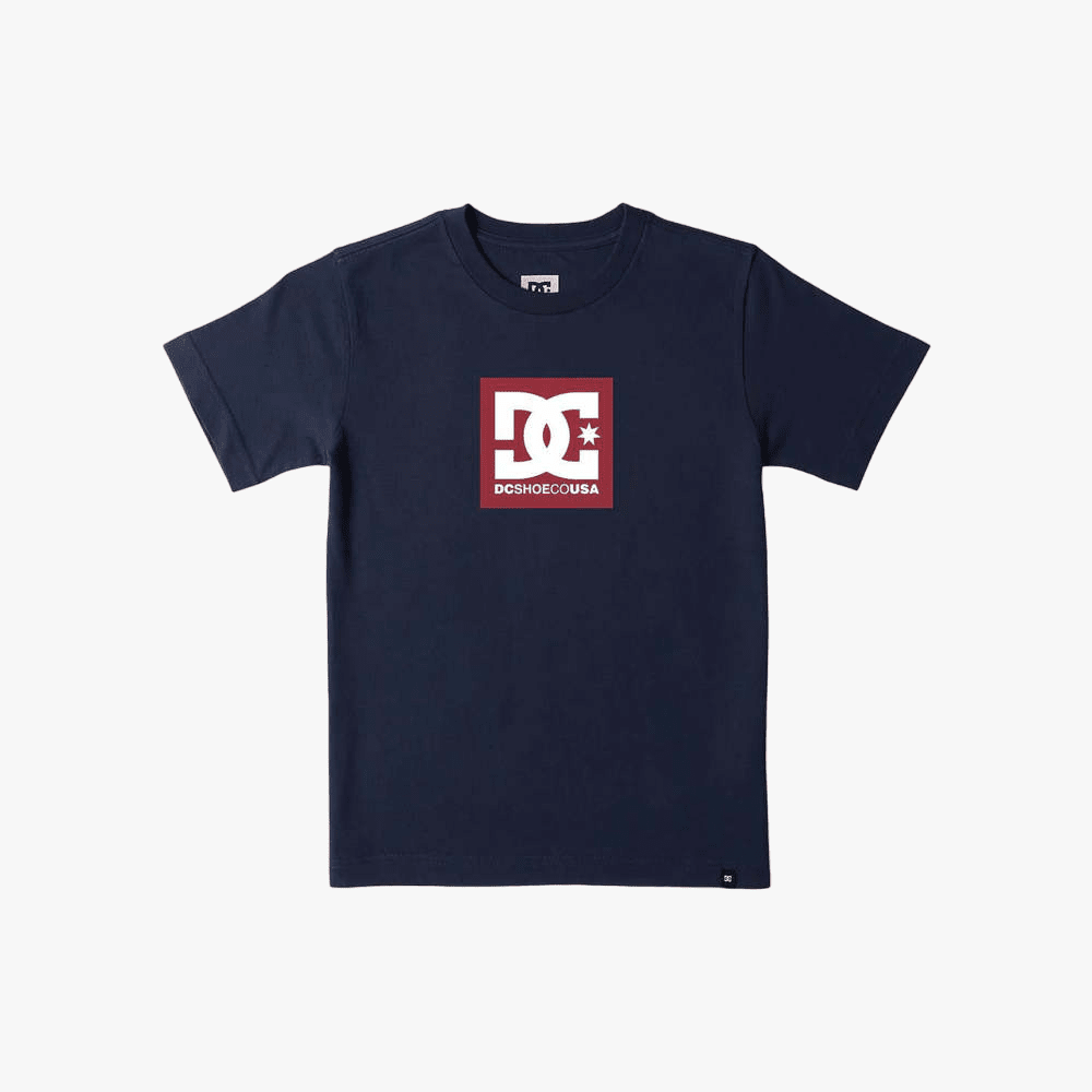 Dc Boys Square Star Short Sleeve Tee Navy Blazer | DC