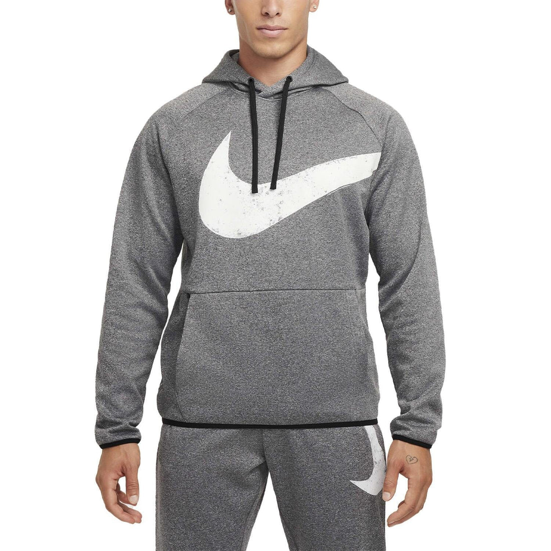 Nike Mens Tf Swoosh Hoodie Grey Mel