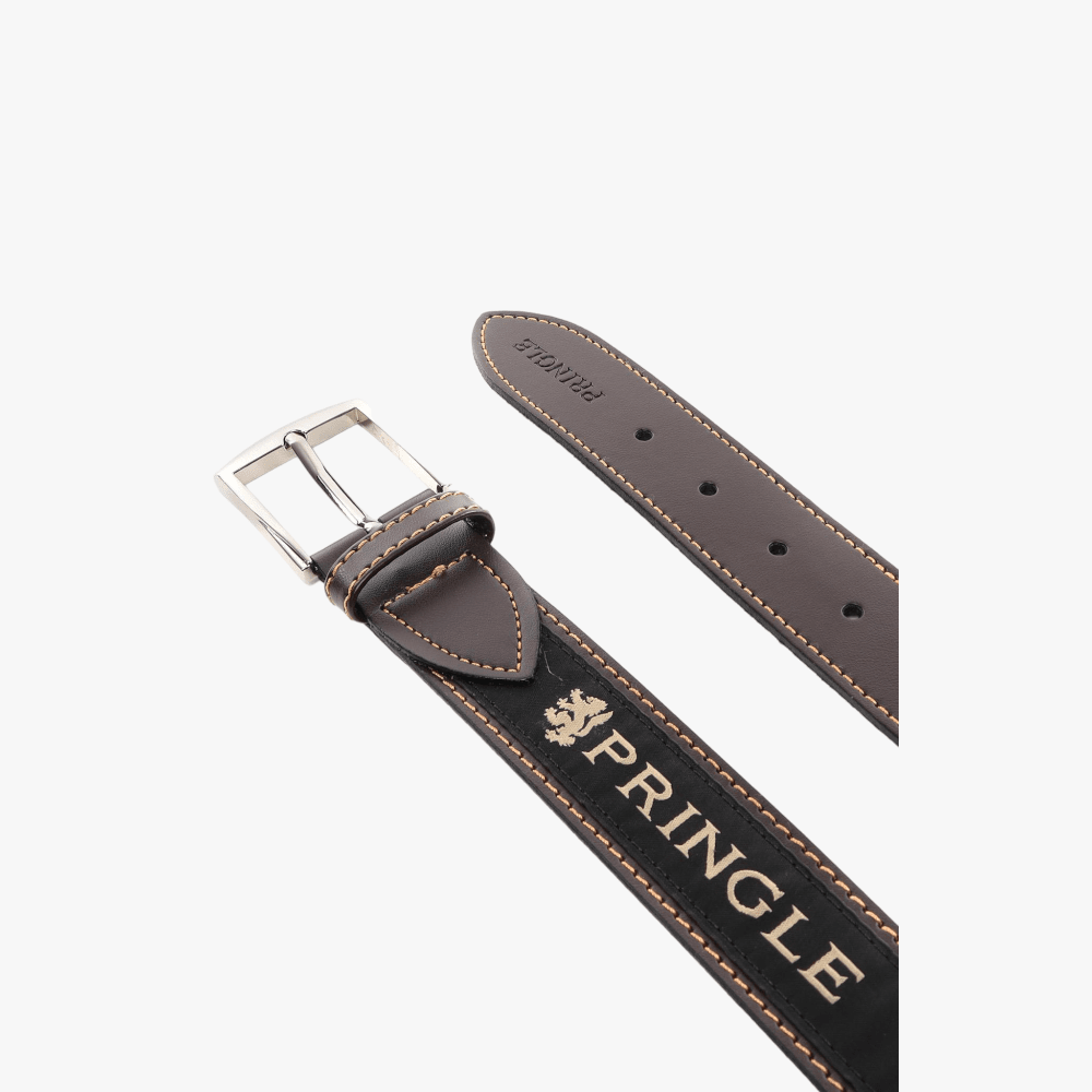 Pringle Mens Leather Casual Belt Brown | Pringle