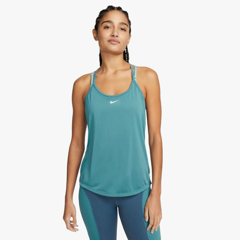 Nike Womens Dri-Fit One Elastika Standard Fit Tank Top Aqua