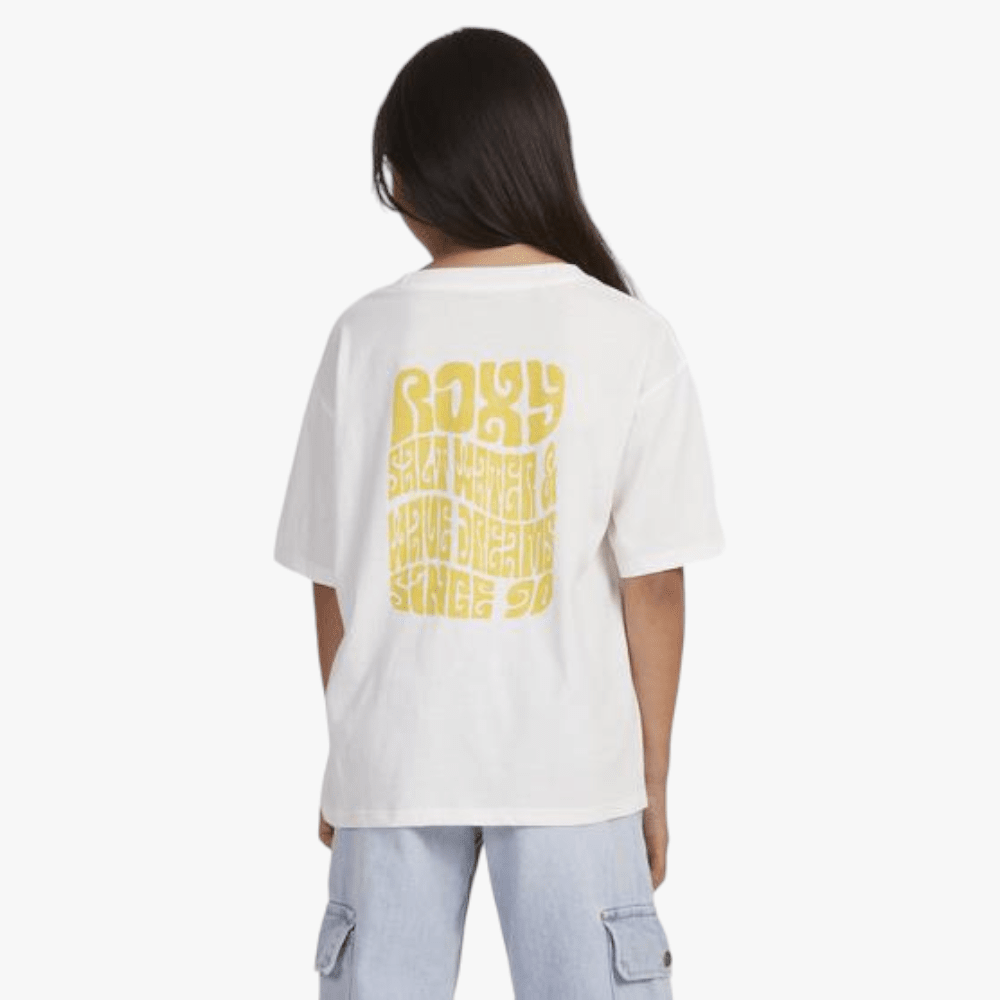 Roxy Girls Gone To California Short Sleeve Tee Snow White | Roxy