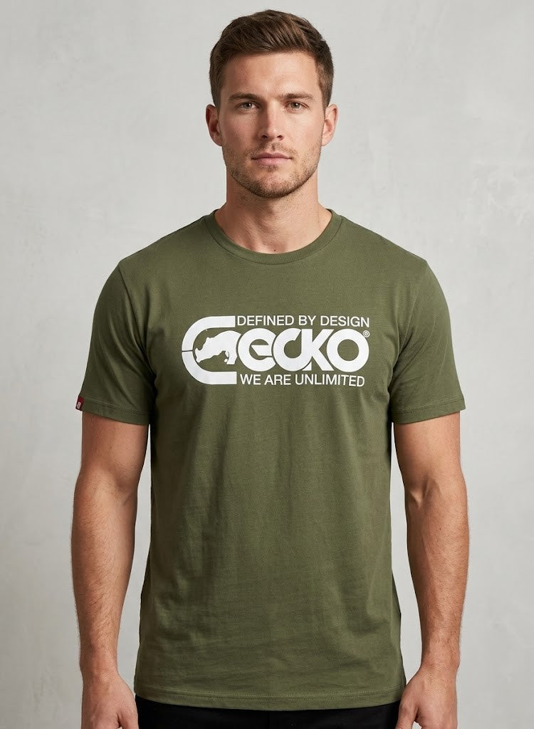 Ecko Mens Basic Short Sleeve Tee Olive