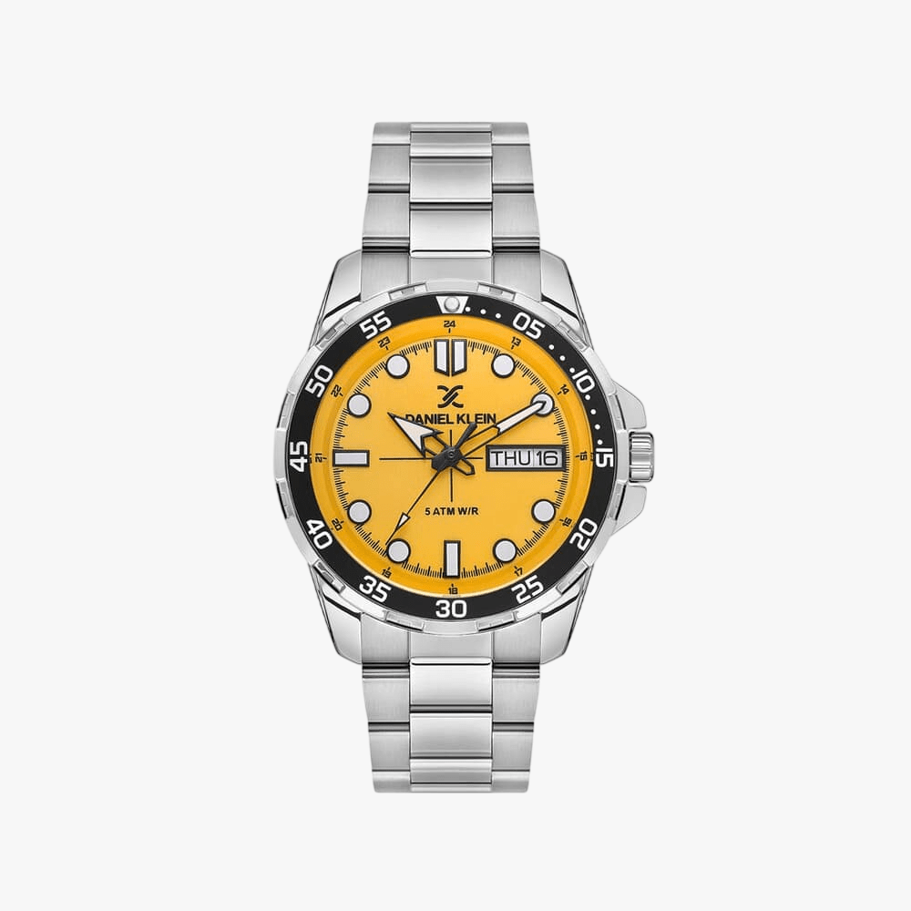 Daniel Klein Exclusive Yellow Dial Day Date Watch Daniel Klein
