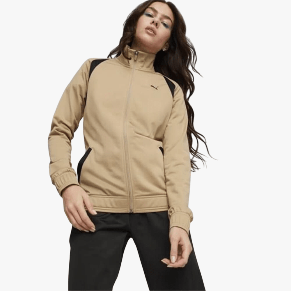 Puma Womens Classic Tricot Tracktop Prairie Tan Black | Puma