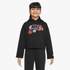 Nike Girls Floral French Hoody Black | Nike