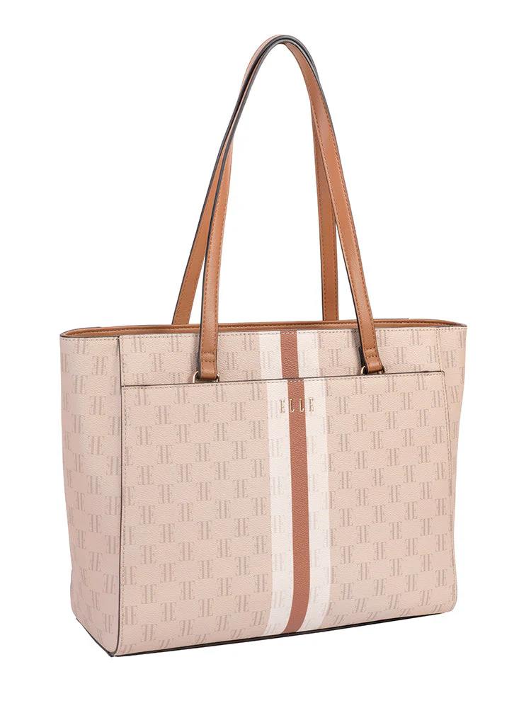 Elle Monogram Tote Handbag Multi