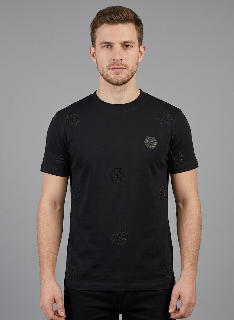 Enrico Coveri Mens Bling Tee Black