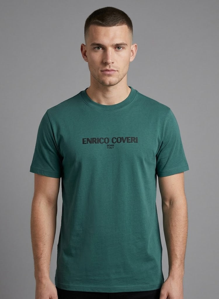 Enrico Coveri Mens Roma Short Sleeve Tee Green