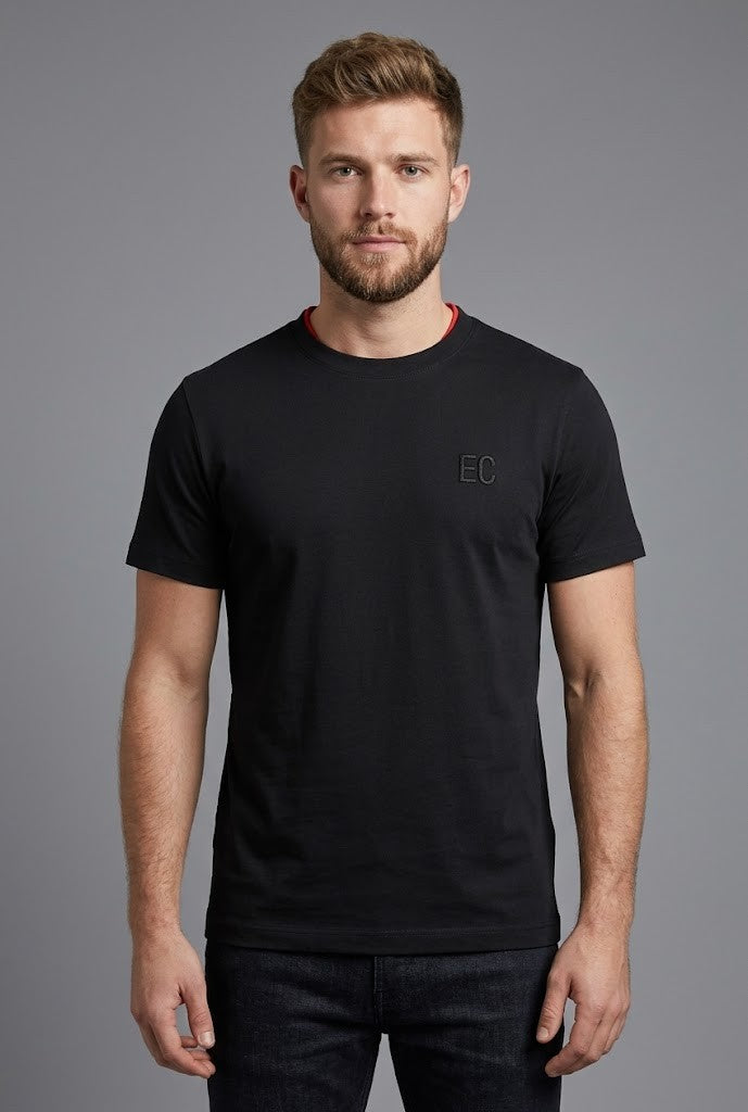 Enrico Coveri Mens Short Sleeve Tee Black