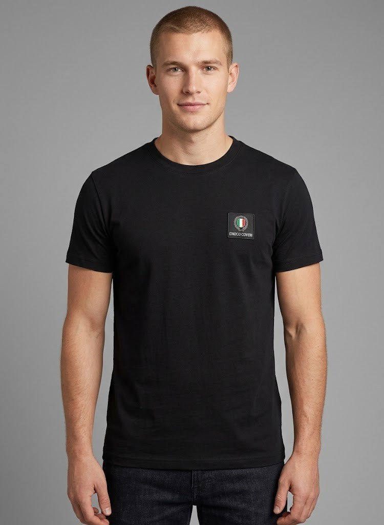 Enrico Coveri Mens Short Sleeve Tee Black