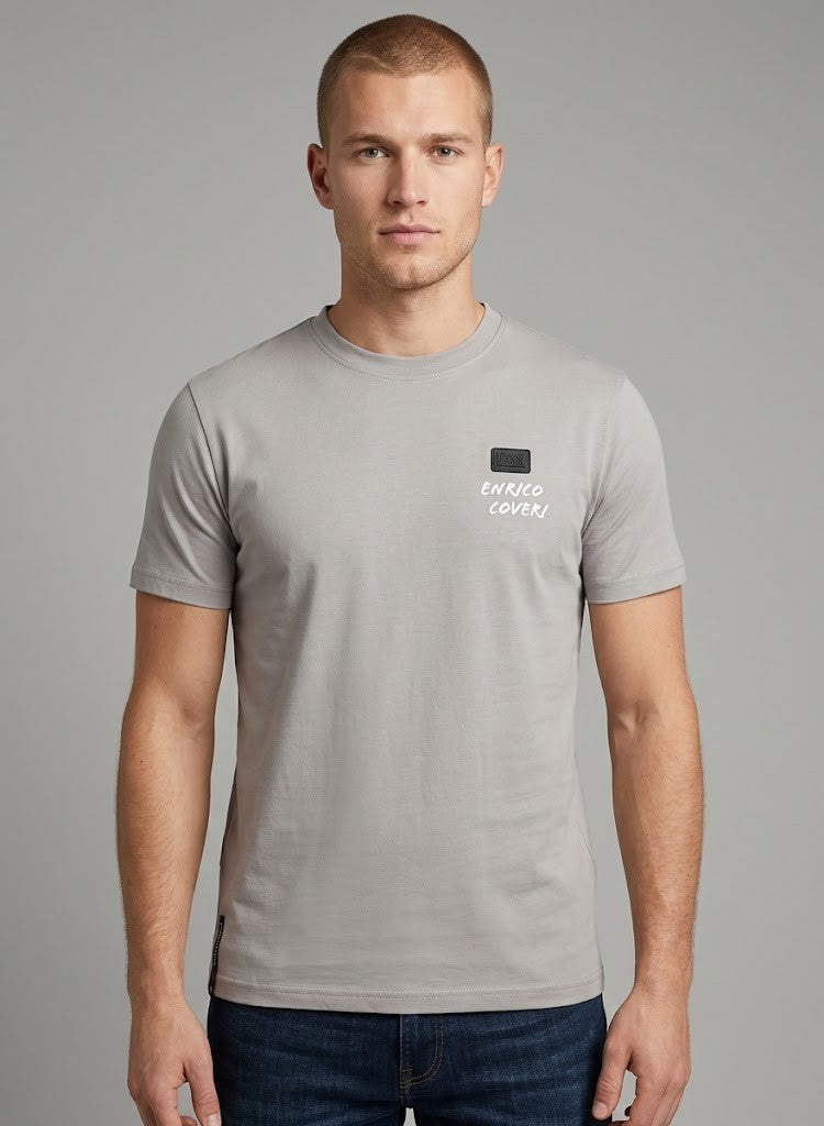 Enrico Coveri Mens Short Sleeve Tee Brown