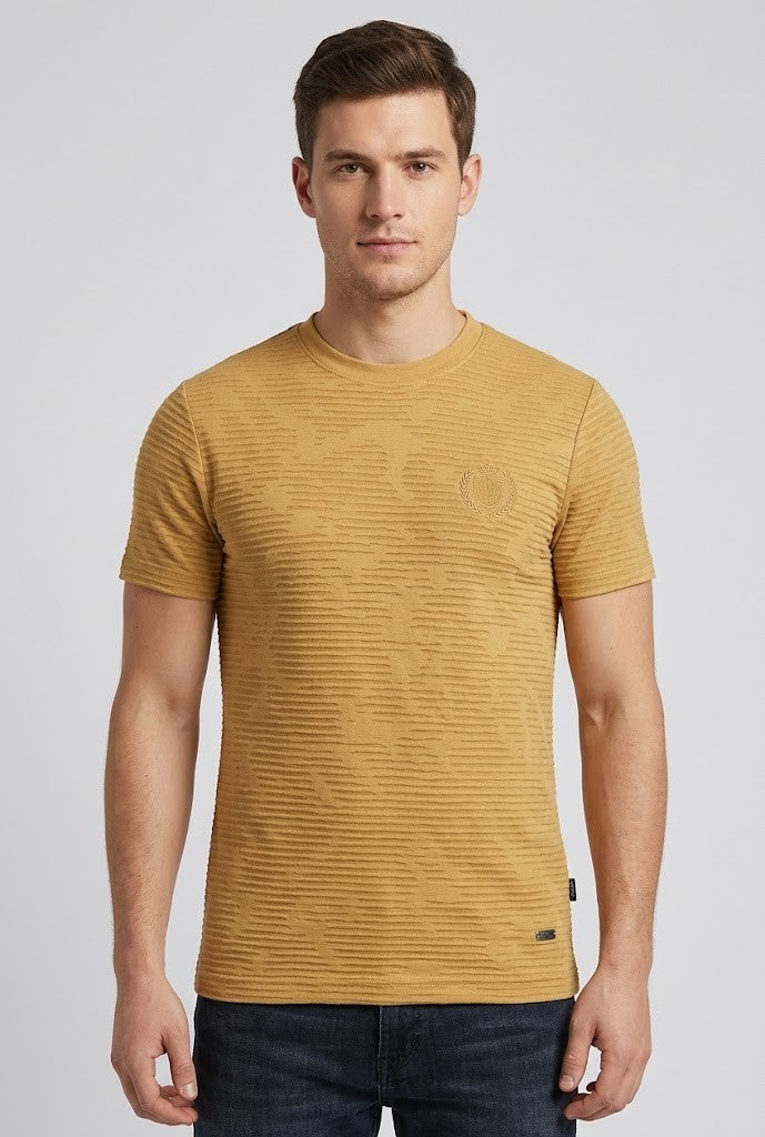 Enrico Coveri Mens Short Sleeve Tee Camel