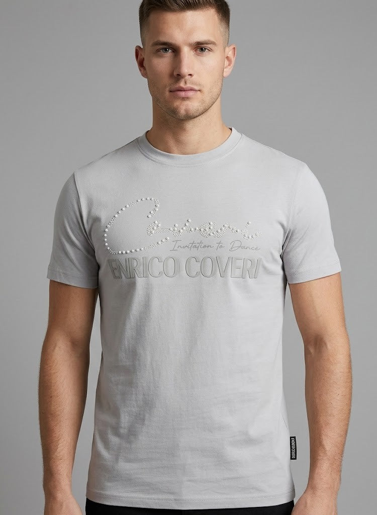 Enrico Coveri Mens Short Sleeve Tee Grey
