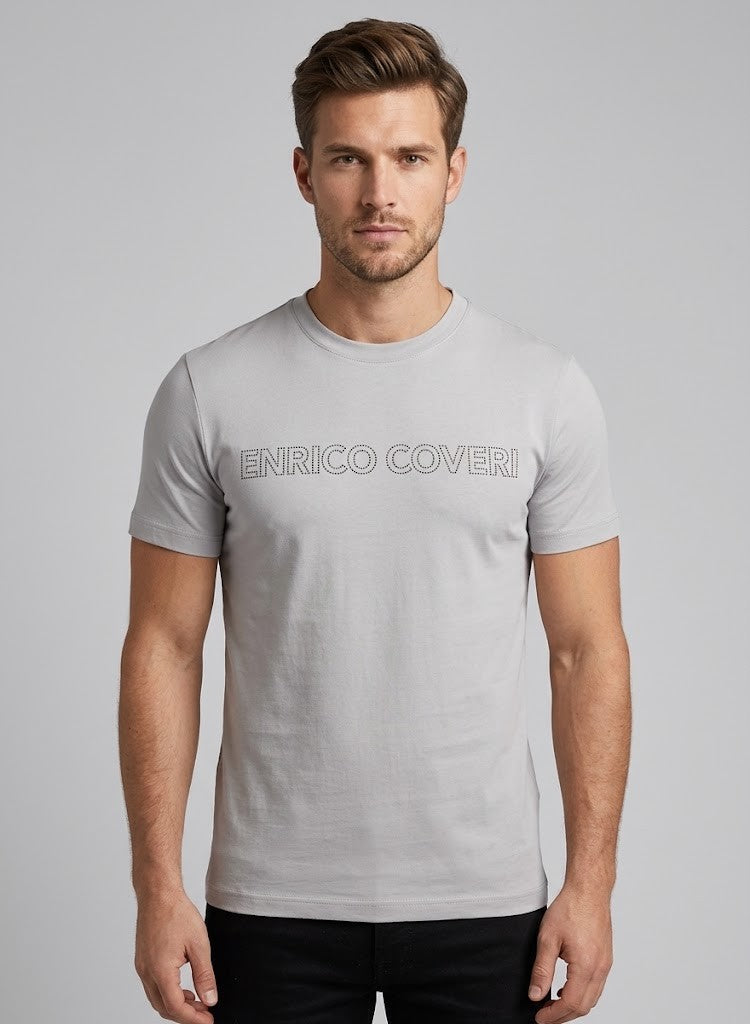 Enrico Coveri Mens Short Sleeve Tee Grey