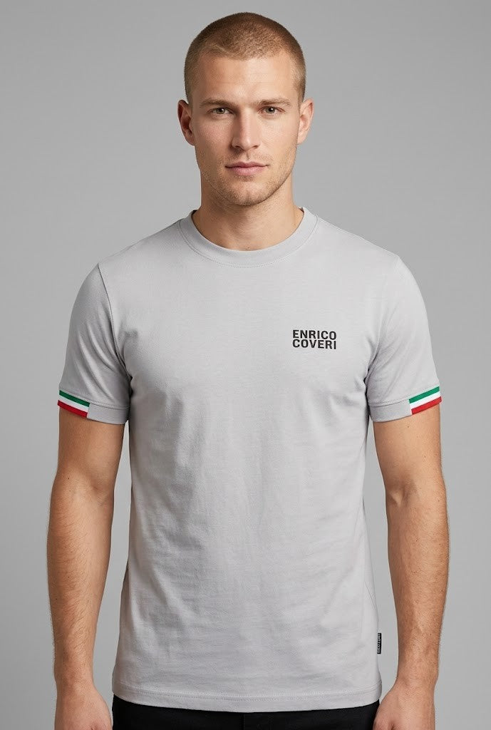 Enrico Coveri Mens Short Sleeve Tee Grey