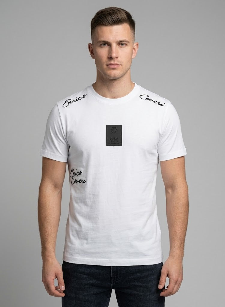 Enrico Coveri Mens Short Sleeve Tee White