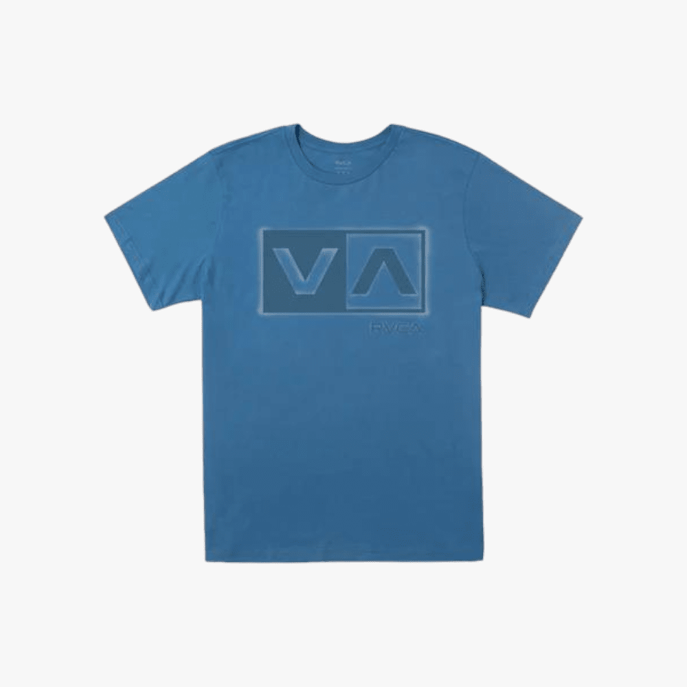 Rvca Mens Balance Box Short Sleeve Tee Cool Blue | Rvca