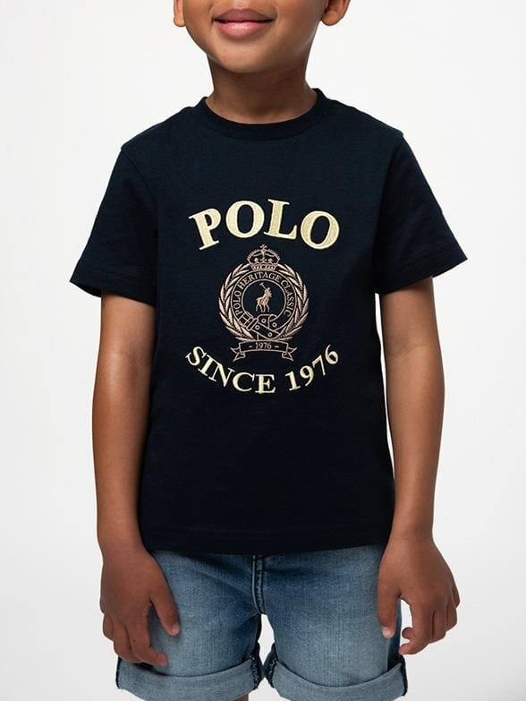 Polo Boys Logan Crested Tee Navy | Polo