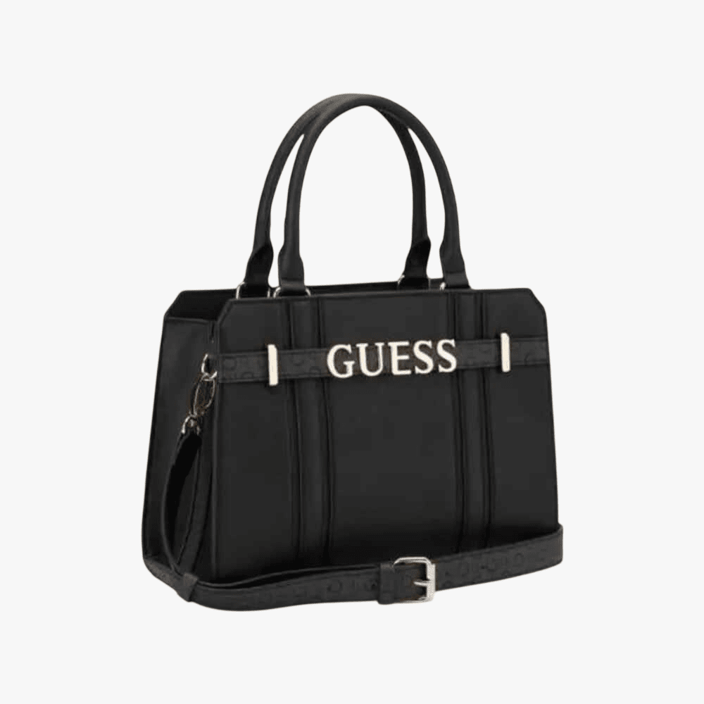 Guess Lisbeth Satchel Handbag Black | Guess