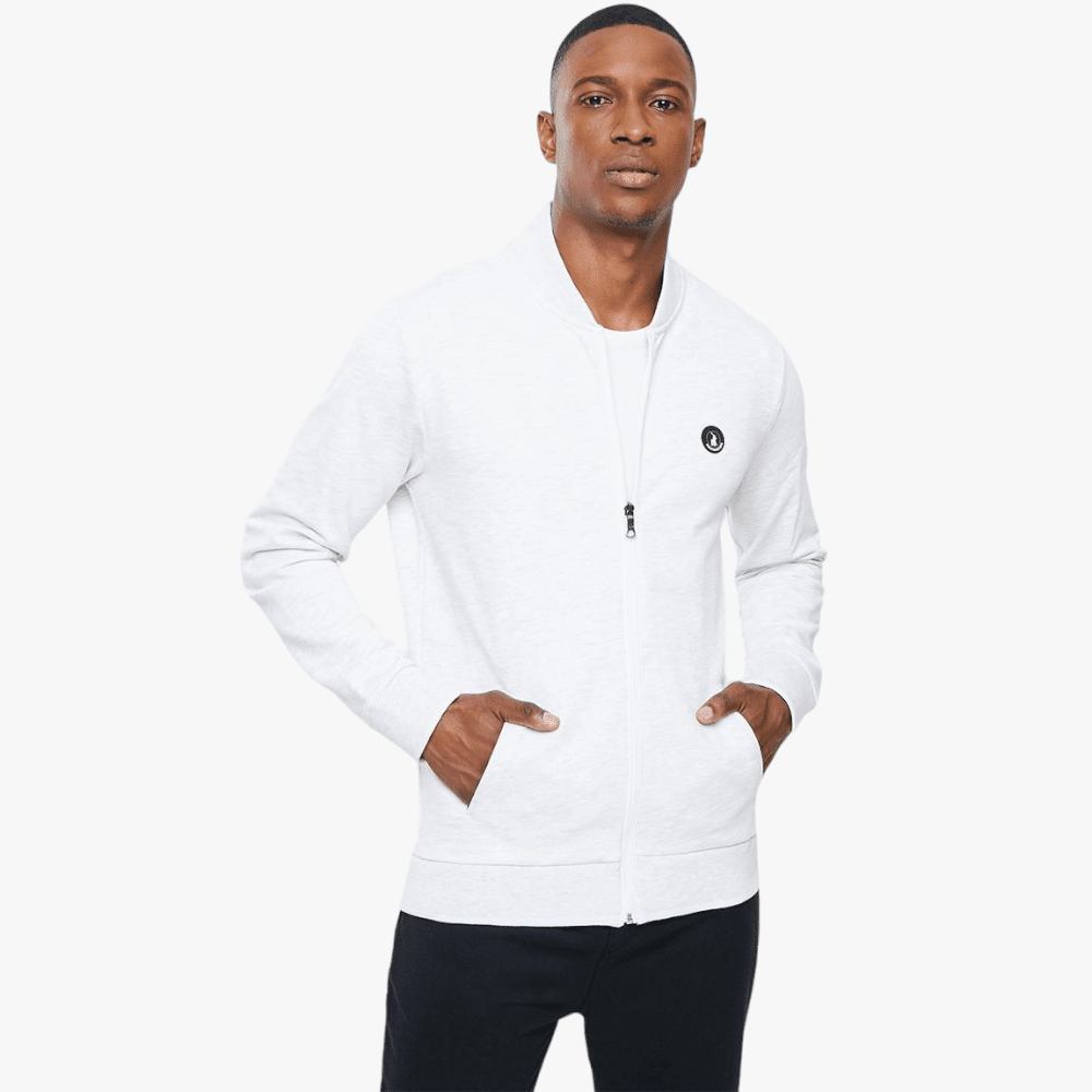 Polo Mens Sport Scott Zip Thru Sweater White | Polo