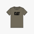 Caterpillar Mens Logo Short Sleeve Tee Fossil Black | Caterpillar