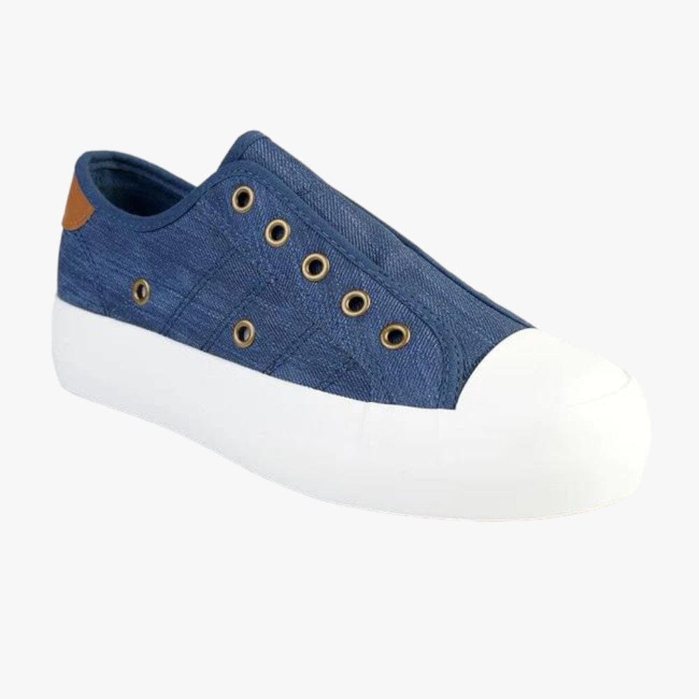 Hush Puppies Ladies Soft Forest Slip On Canvas Sneaker Denim | Hush Puppies