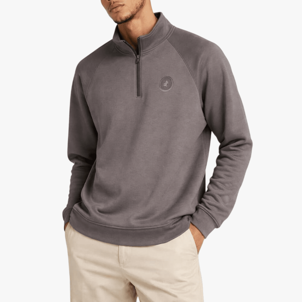 Polo Mens Sport 1/4 Zip Sweater Charcoal | Polo