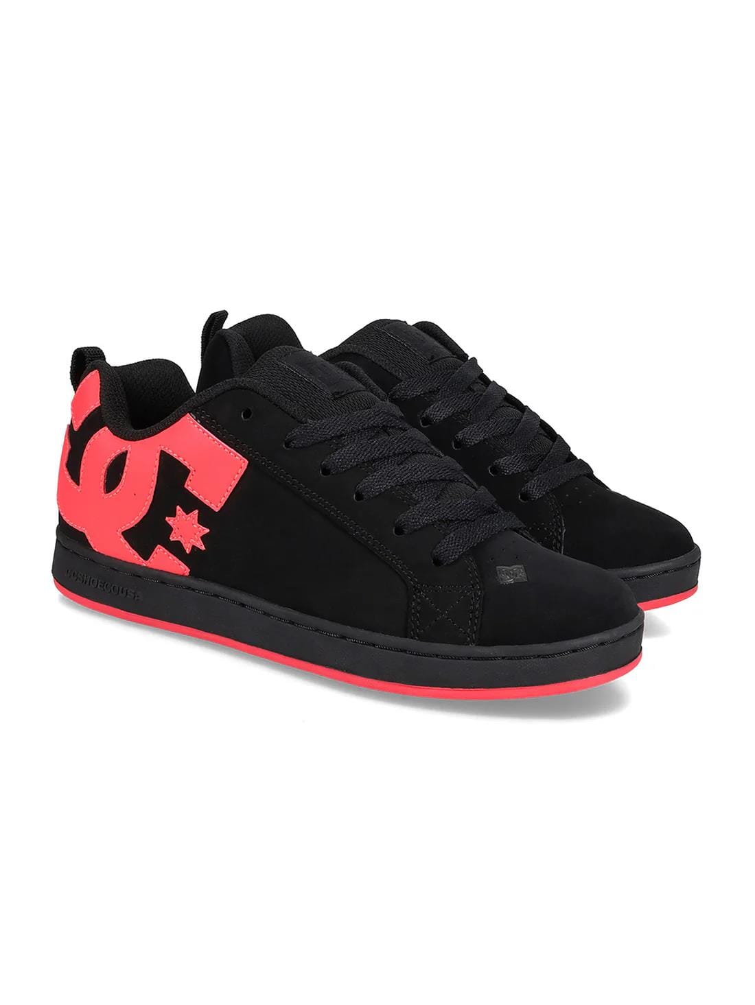 Dc Womens Court Graffik Sneaker Black Hot Pink | DC