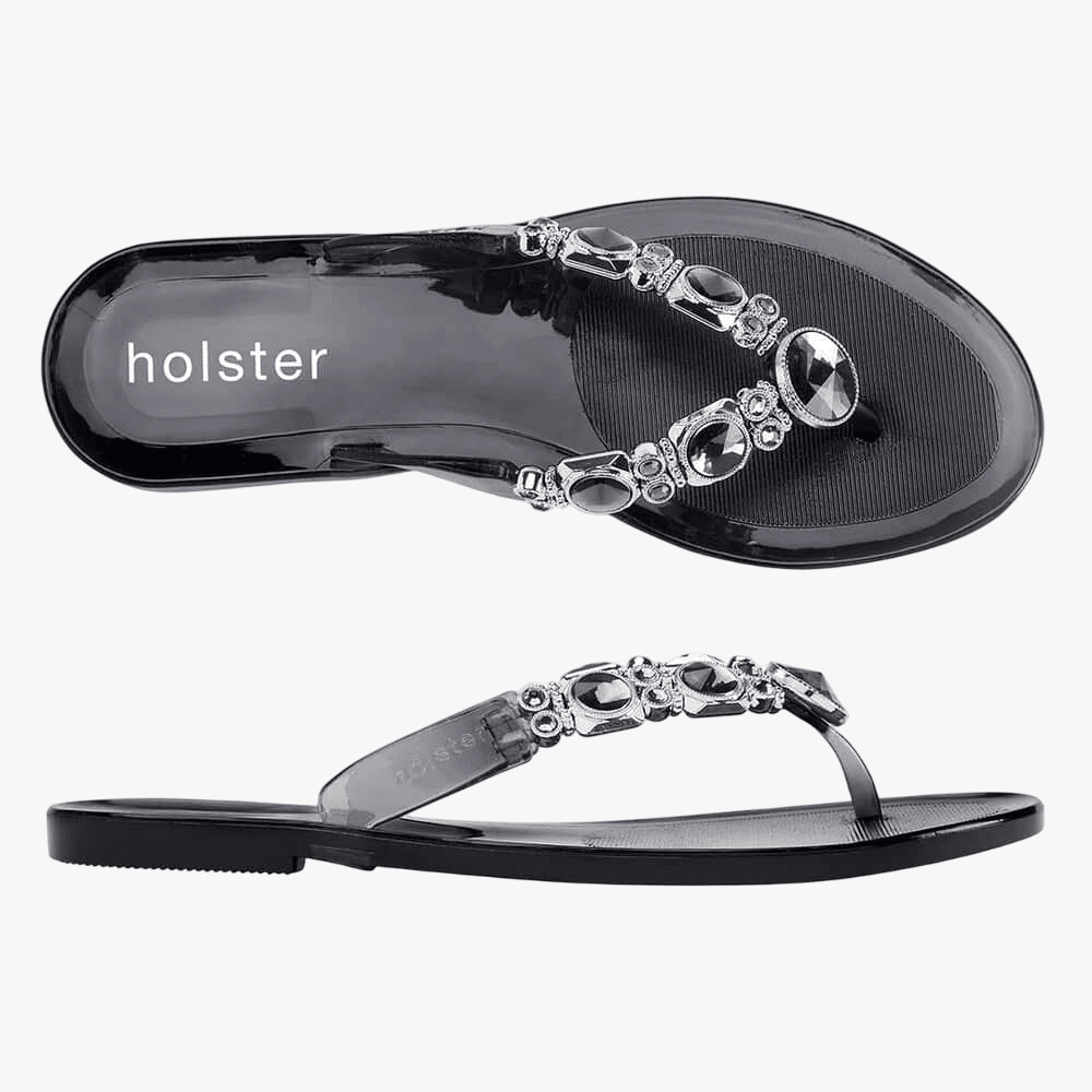 Holster Womens Glam Sandal Clear Graphite | Holster