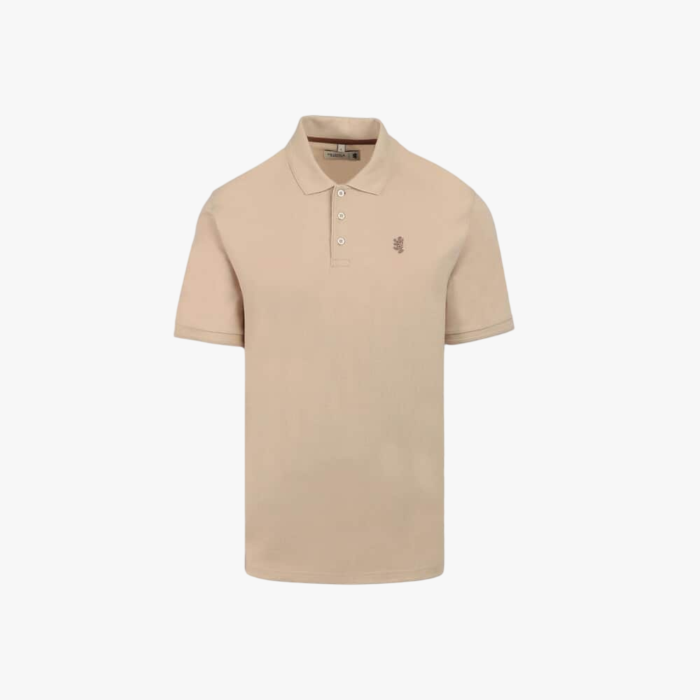 Pringle Mens Austyn Core Pima Pique Short Sleeve Golfer Stone