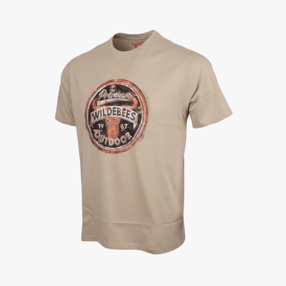 Wildebees Mens Heritage Rusted Sign Tee Desert Sand | Wildebees