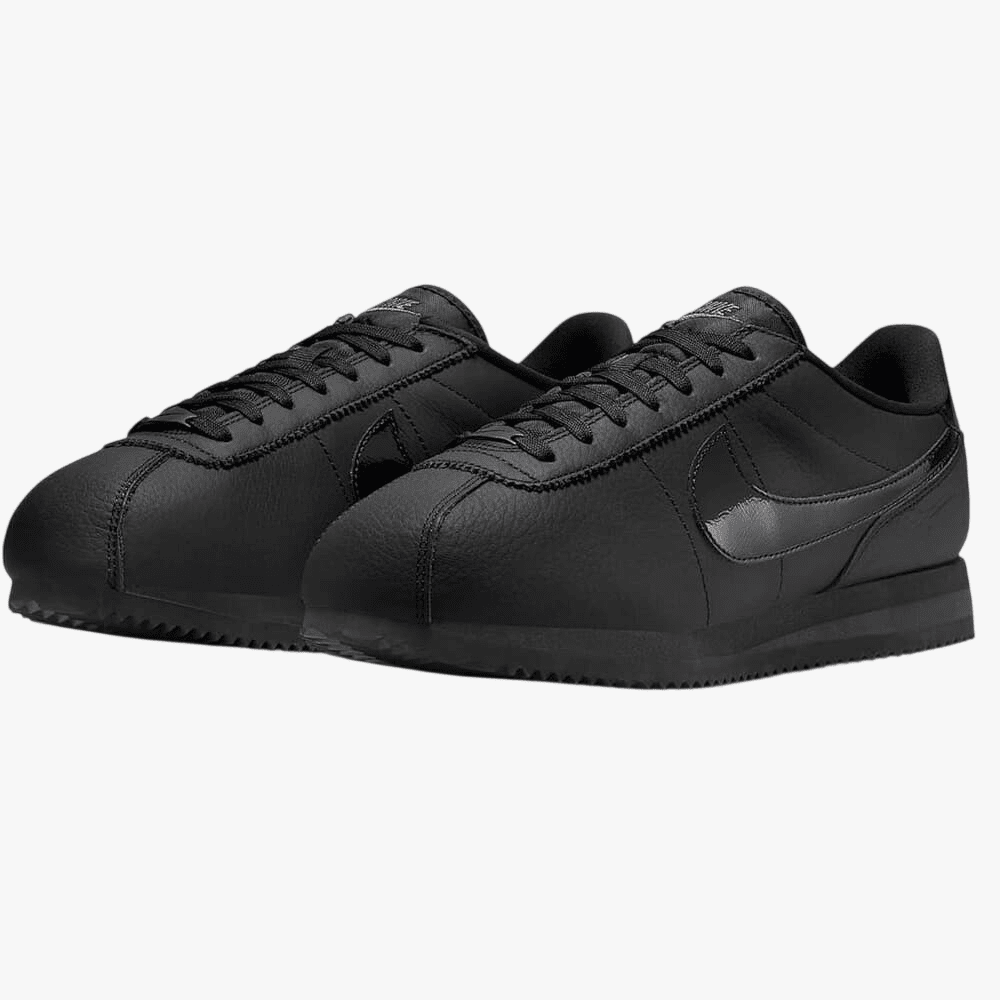 Nike Womens Cortez 23 Premium Leather Sneaker Black | Nike