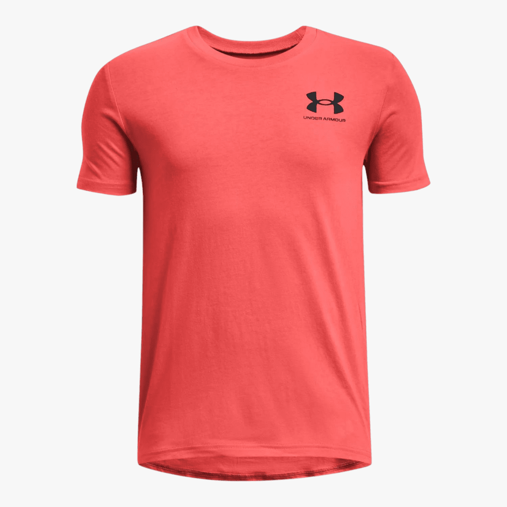 Under Armour Boys Sportstyle Left Chest Short Sleeve Tee 691 Peach | Under Armour