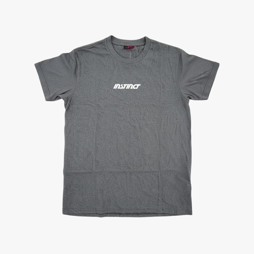 Instinct Mens Small Middle Chest Logo Tee Charcoal