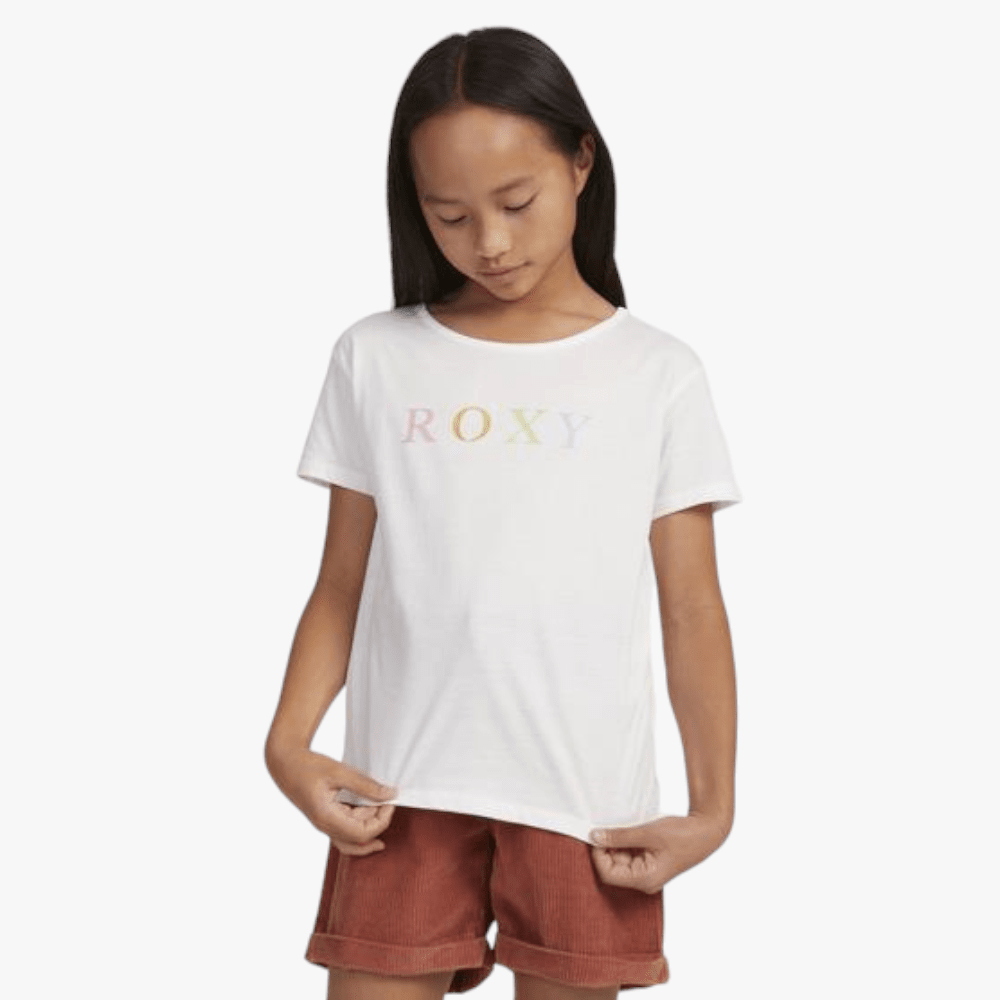 Roxy Girls Day &amp; Night B Short Sleeve Tee Snow White | Roxy