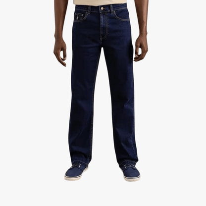 Polo Mens Paul Comfort Fit Relaxed Leg Stretch Denim Indigo Polo