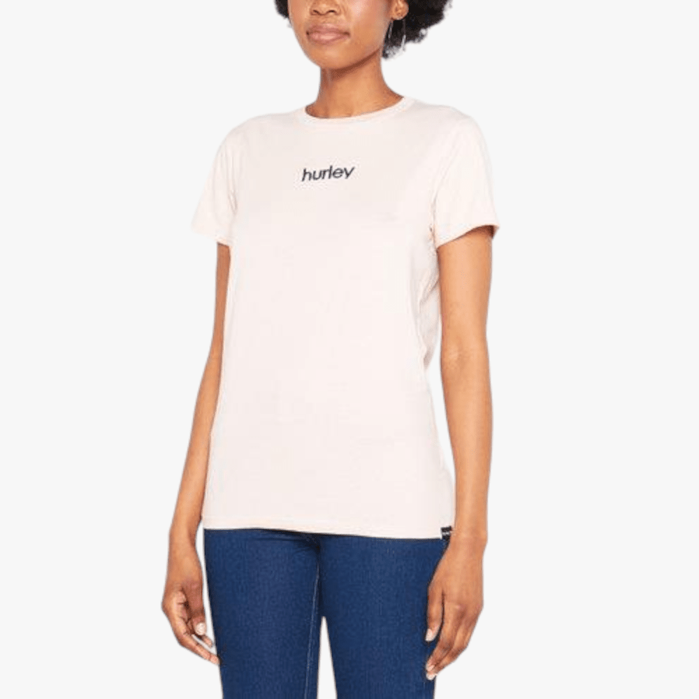 Hurley Ladies Staple Embroidered Short Sleeve Tee Unbleached | Hurley