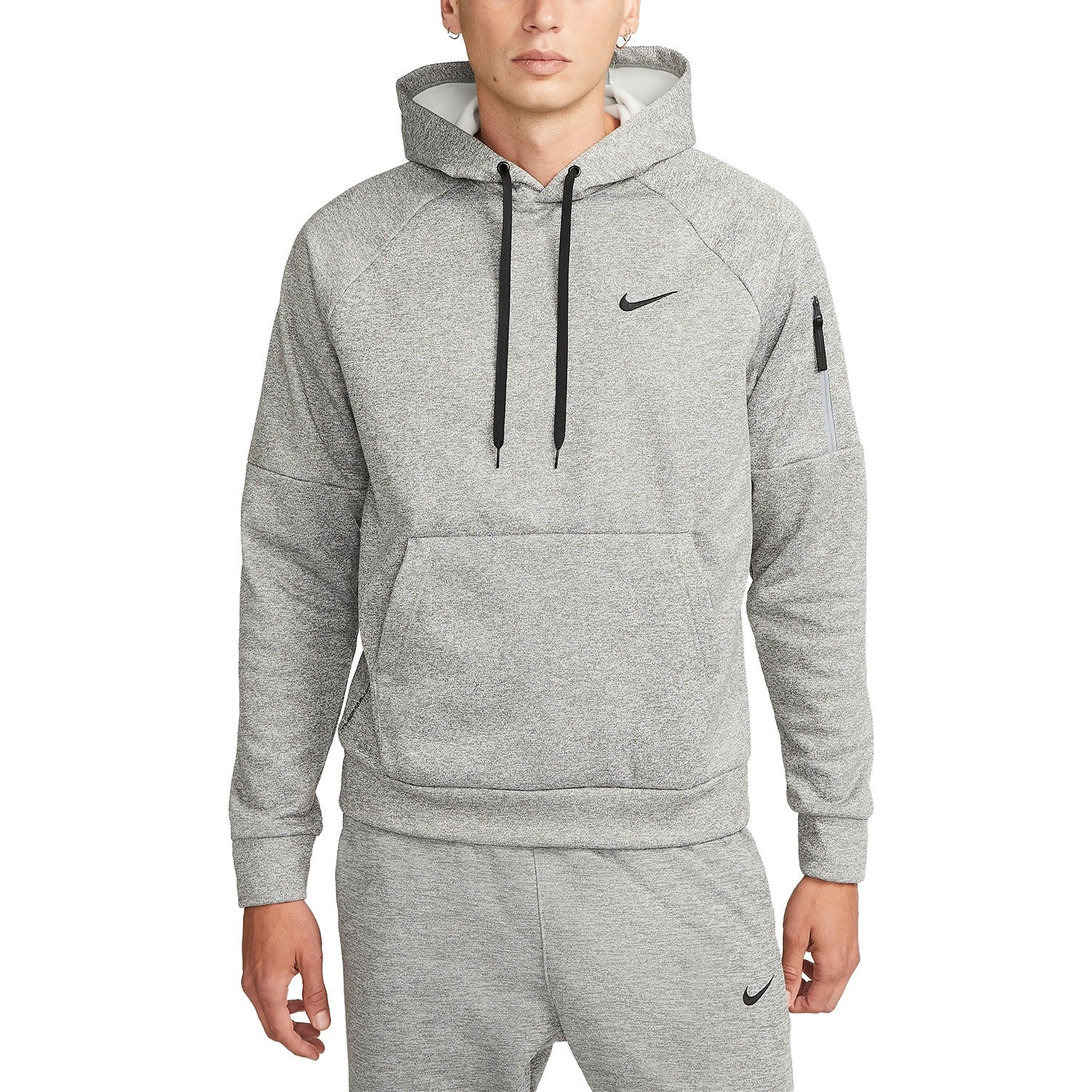 Nike Mens Therma-Fit Swoosh Hoodie Grey Heather